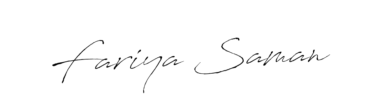 Antro_Vectra is a professional signature style that is perfect for those who want to add a touch of class to their signature. It is also a great choice for those who want to make their signature more unique. Get Fariya Saman name to fancy signature for free. Fariya Saman signature style 6 images and pictures png