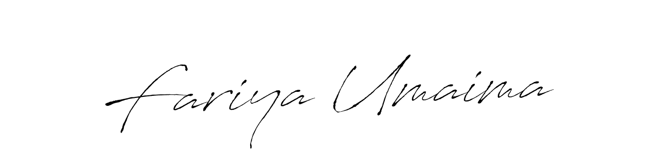 How to make Fariya Umaima signature? Antro_Vectra is a professional autograph style. Create handwritten signature for Fariya Umaima name. Fariya Umaima signature style 6 images and pictures png