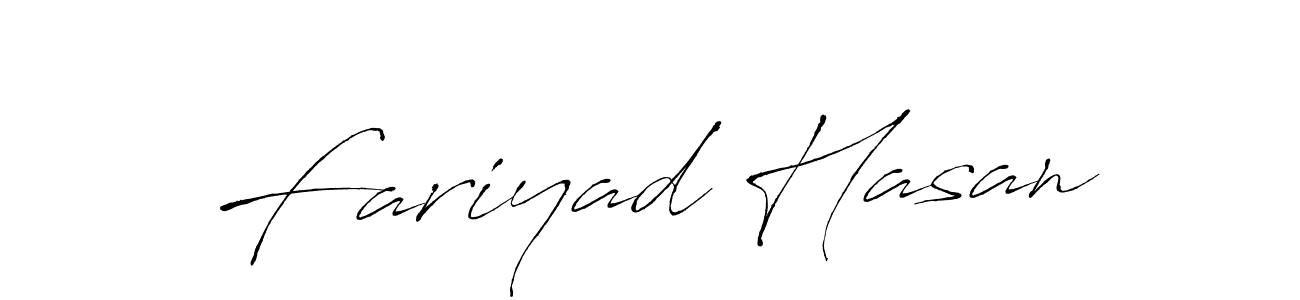 Make a beautiful signature design for name Fariyad Hasan. With this signature (Antro_Vectra) style, you can create a handwritten signature for free. Fariyad Hasan signature style 6 images and pictures png