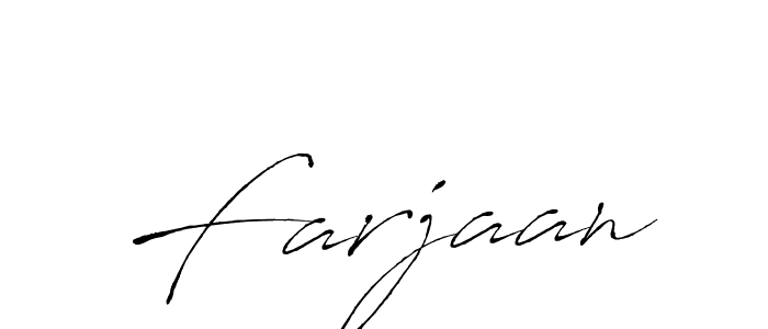 Make a beautiful signature design for name Farjaan. With this signature (Antro_Vectra) style, you can create a handwritten signature for free. Farjaan signature style 6 images and pictures png