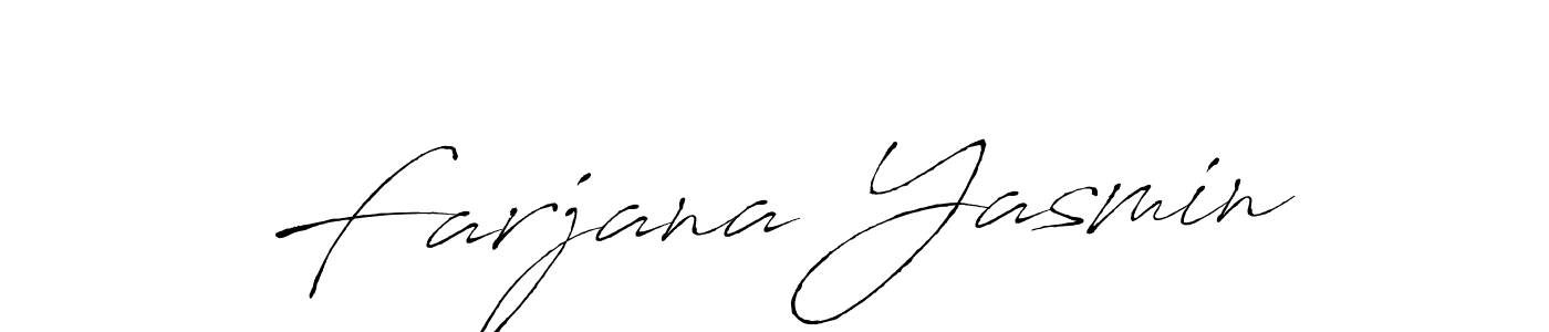 Farjana Yasmin stylish signature style. Best Handwritten Sign (Antro_Vectra) for my name. Handwritten Signature Collection Ideas for my name Farjana Yasmin. Farjana Yasmin signature style 6 images and pictures png