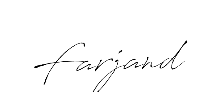 Use a signature maker to create a handwritten signature online. With this signature software, you can design (Antro_Vectra) your own signature for name Farjand. Farjand signature style 6 images and pictures png