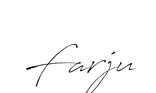 Farju stylish signature style. Best Handwritten Sign (Antro_Vectra) for my name. Handwritten Signature Collection Ideas for my name Farju. Farju signature style 6 images and pictures png