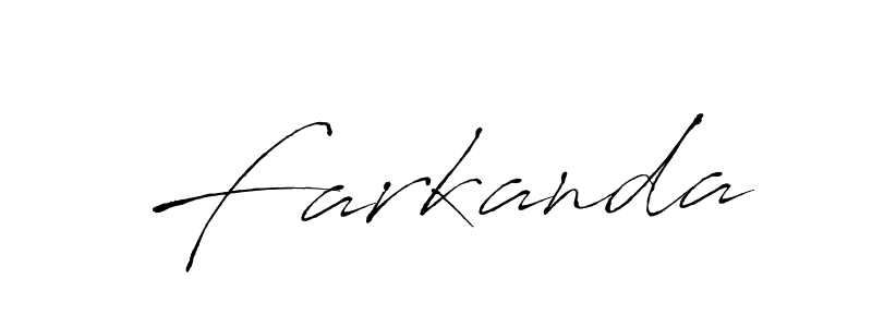 Make a beautiful signature design for name Farkanda. With this signature (Antro_Vectra) style, you can create a handwritten signature for free. Farkanda signature style 6 images and pictures png