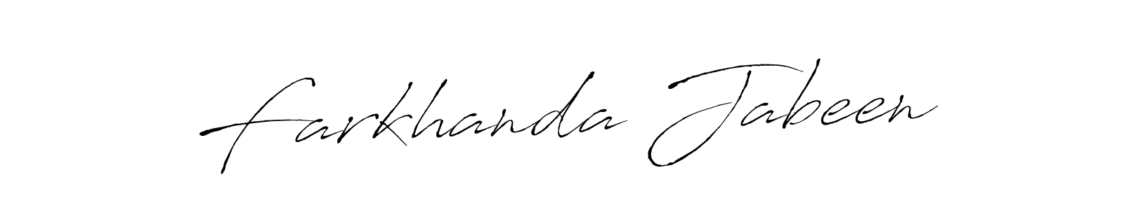 Design your own signature with our free online signature maker. With this signature software, you can create a handwritten (Antro_Vectra) signature for name Farkhanda Jabeen. Farkhanda Jabeen signature style 6 images and pictures png