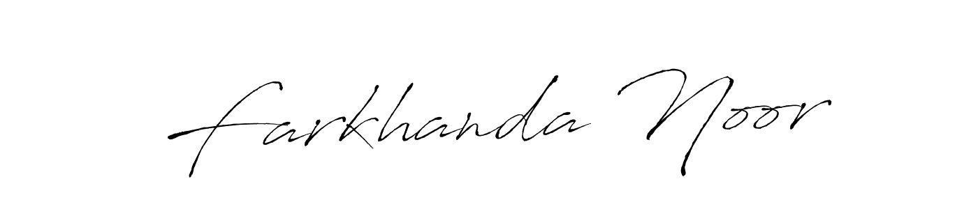 Make a beautiful signature design for name Farkhanda Noor. With this signature (Antro_Vectra) style, you can create a handwritten signature for free. Farkhanda Noor signature style 6 images and pictures png