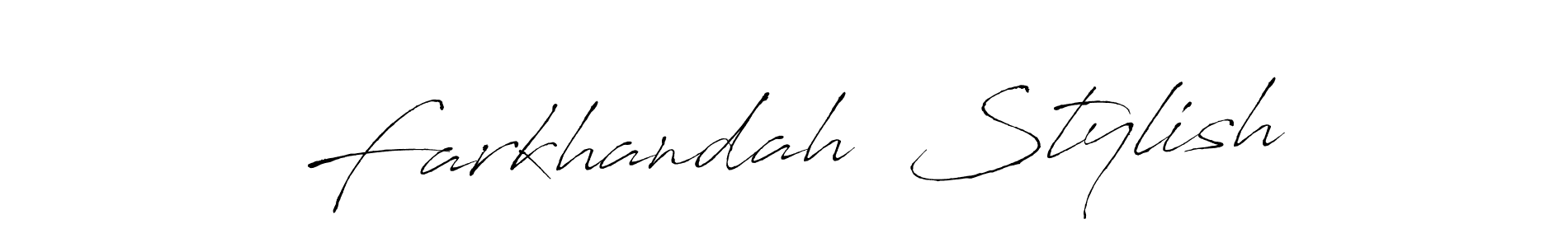 Make a beautiful signature design for name Farkhandah  Stylish. Use this online signature maker to create a handwritten signature for free. Farkhandah  Stylish signature style 6 images and pictures png