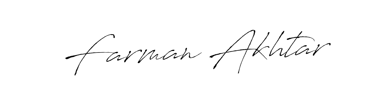 Create a beautiful signature design for name Farman Akhtar. With this signature (Antro_Vectra) fonts, you can make a handwritten signature for free. Farman Akhtar signature style 6 images and pictures png