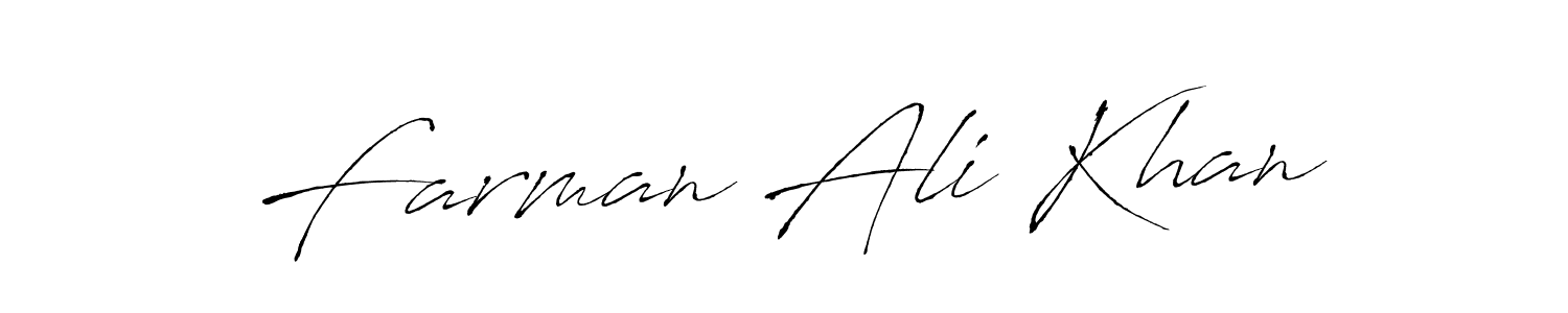 Farman Ali Khan stylish signature style. Best Handwritten Sign (Antro_Vectra) for my name. Handwritten Signature Collection Ideas for my name Farman Ali Khan. Farman Ali Khan signature style 6 images and pictures png