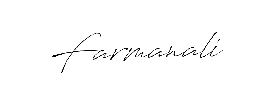 Design your own signature with our free online signature maker. With this signature software, you can create a handwritten (Antro_Vectra) signature for name Farmanali. Farmanali signature style 6 images and pictures png