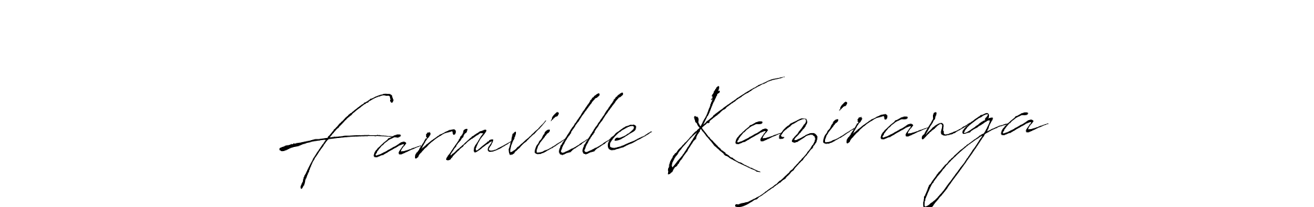 Create a beautiful signature design for name Farmville Kaziranga. With this signature (Antro_Vectra) fonts, you can make a handwritten signature for free. Farmville Kaziranga signature style 6 images and pictures png