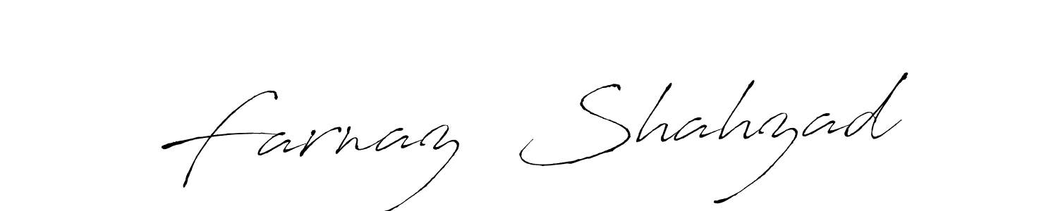 Create a beautiful signature design for name Farnaz  Shahzad. With this signature (Antro_Vectra) fonts, you can make a handwritten signature for free. Farnaz  Shahzad signature style 6 images and pictures png