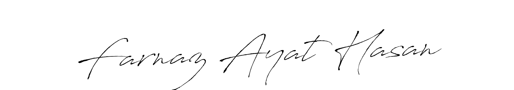 Also You can easily find your signature by using the search form. We will create Farnaz Ayat Hasan name handwritten signature images for you free of cost using Antro_Vectra sign style. Farnaz Ayat Hasan signature style 6 images and pictures png