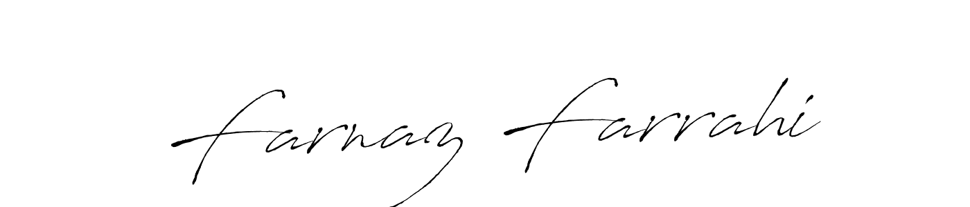 Antro_Vectra is a professional signature style that is perfect for those who want to add a touch of class to their signature. It is also a great choice for those who want to make their signature more unique. Get Farnaz Farrahi name to fancy signature for free. Farnaz Farrahi signature style 6 images and pictures png