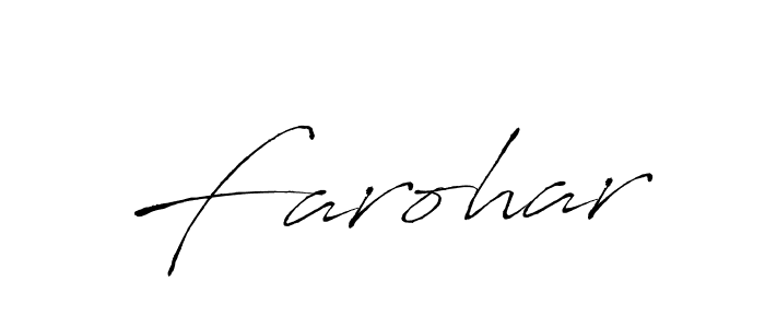 The best way (Antro_Vectra) to make a short signature is to pick only two or three words in your name. The name Farohar include a total of six letters. For converting this name. Farohar signature style 6 images and pictures png