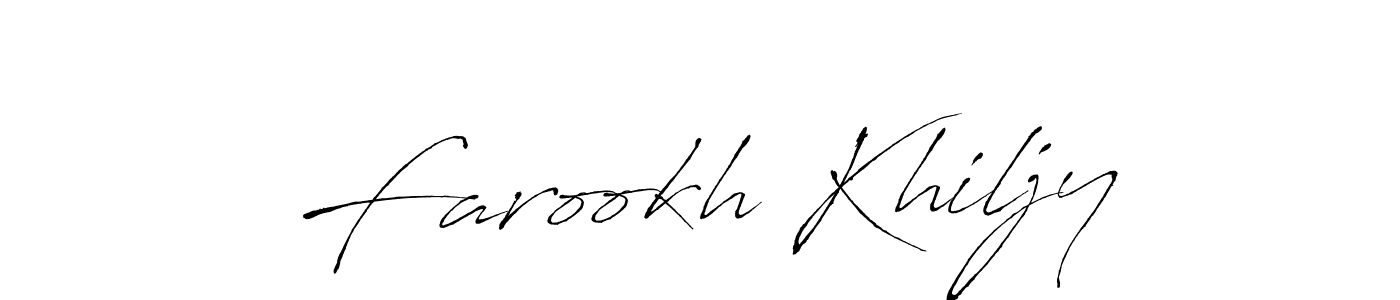 Make a beautiful signature design for name Farookh Khiljy. With this signature (Antro_Vectra) style, you can create a handwritten signature for free. Farookh Khiljy signature style 6 images and pictures png