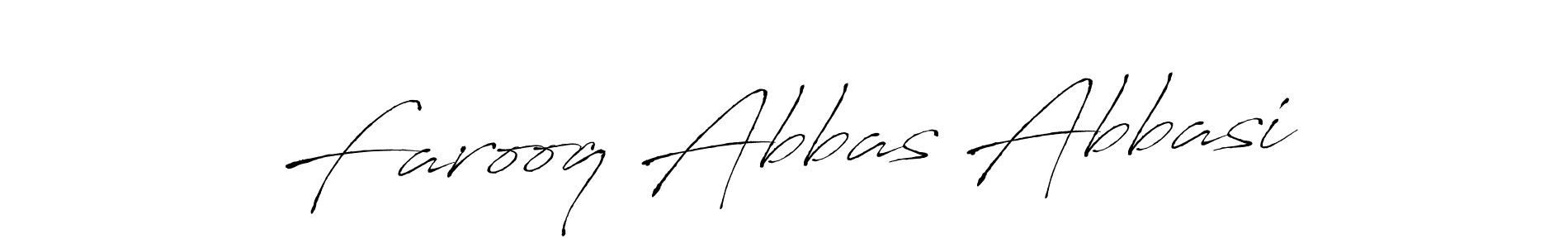 How to make Farooq Abbas Abbasi name signature. Use Antro_Vectra style for creating short signs online. This is the latest handwritten sign. Farooq Abbas Abbasi signature style 6 images and pictures png