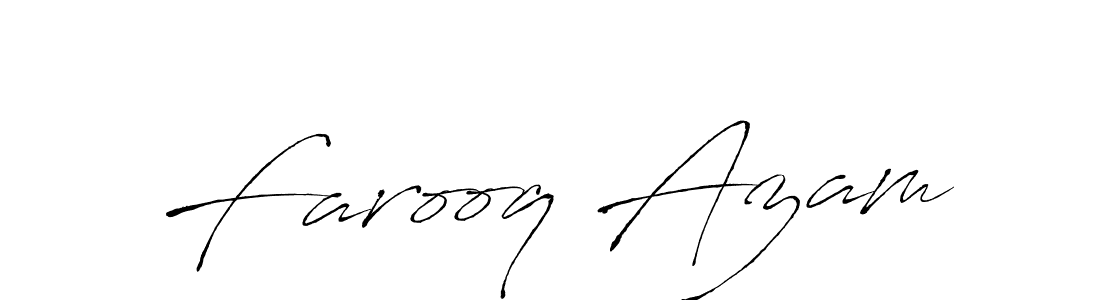 Make a beautiful signature design for name Farooq Azam. With this signature (Antro_Vectra) style, you can create a handwritten signature for free. Farooq Azam signature style 6 images and pictures png