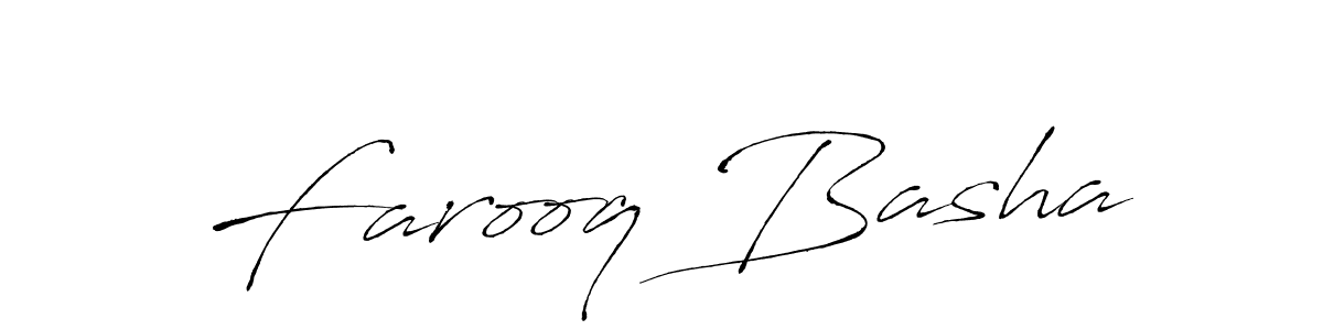 Design your own signature with our free online signature maker. With this signature software, you can create a handwritten (Antro_Vectra) signature for name Farooq Basha. Farooq Basha signature style 6 images and pictures png