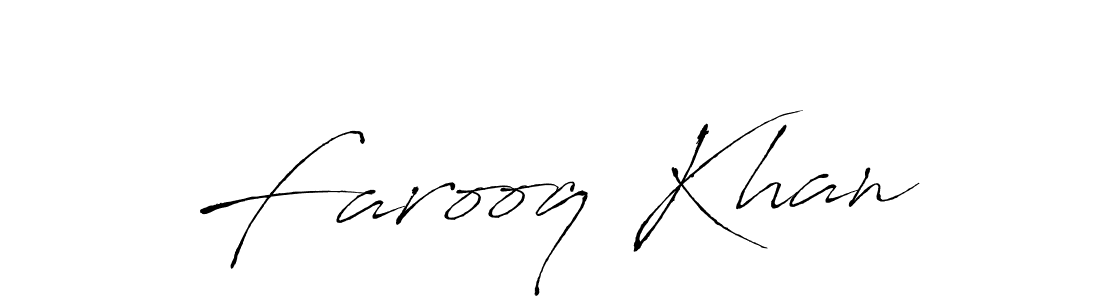 Design your own signature with our free online signature maker. With this signature software, you can create a handwritten (Antro_Vectra) signature for name Farooq Khan. Farooq Khan signature style 6 images and pictures png