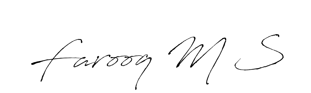 Use a signature maker to create a handwritten signature online. With this signature software, you can design (Antro_Vectra) your own signature for name Farooq M S. Farooq M S signature style 6 images and pictures png