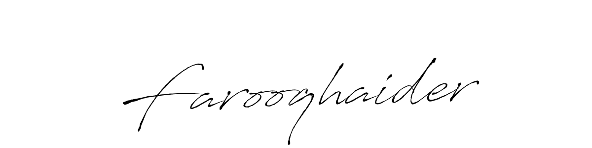 Design your own signature with our free online signature maker. With this signature software, you can create a handwritten (Antro_Vectra) signature for name Farooqhaider. Farooqhaider signature style 6 images and pictures png