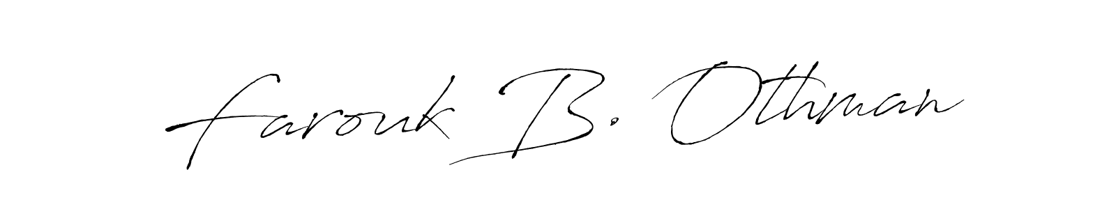 How to make Farouk B. Othman name signature. Use Antro_Vectra style for creating short signs online. This is the latest handwritten sign. Farouk B. Othman signature style 6 images and pictures png