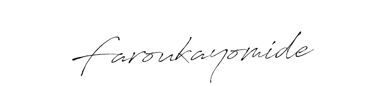 How to make Faroukayomide signature? Antro_Vectra is a professional autograph style. Create handwritten signature for Faroukayomide name. Faroukayomide signature style 6 images and pictures png