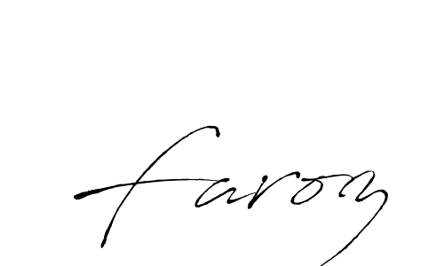 Faroz stylish signature style. Best Handwritten Sign (Antro_Vectra) for my name. Handwritten Signature Collection Ideas for my name Faroz. Faroz signature style 6 images and pictures png