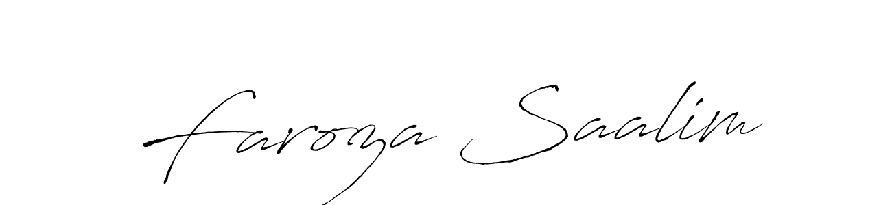 Also You can easily find your signature by using the search form. We will create Faroza Saalim name handwritten signature images for you free of cost using Antro_Vectra sign style. Faroza Saalim signature style 6 images and pictures png