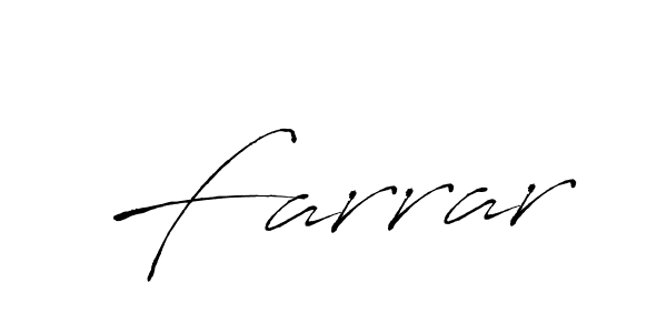 Make a beautiful signature design for name Farrar. With this signature (Antro_Vectra) style, you can create a handwritten signature for free. Farrar signature style 6 images and pictures png