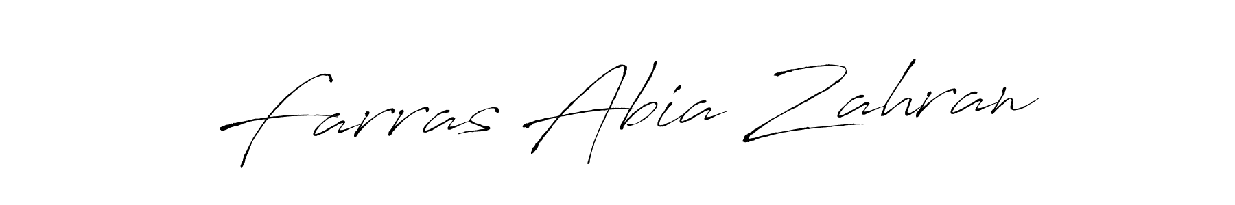 Make a beautiful signature design for name Farras Abia Zahran. With this signature (Antro_Vectra) style, you can create a handwritten signature for free. Farras Abia Zahran signature style 6 images and pictures png