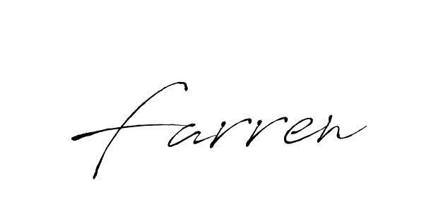 How to make Farren name signature. Use Antro_Vectra style for creating short signs online. This is the latest handwritten sign. Farren signature style 6 images and pictures png