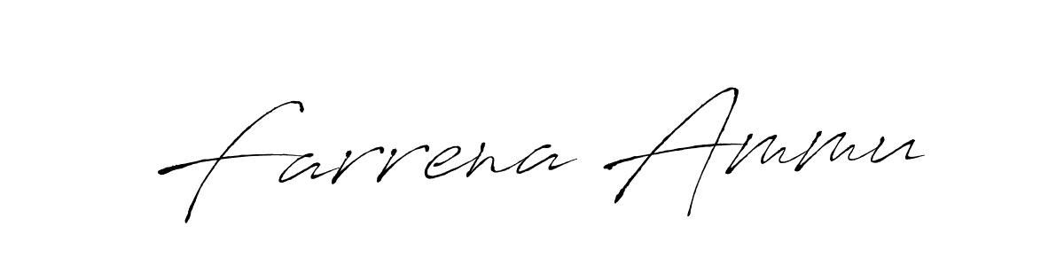 How to make Farrena Ammu name signature. Use Antro_Vectra style for creating short signs online. This is the latest handwritten sign. Farrena Ammu signature style 6 images and pictures png