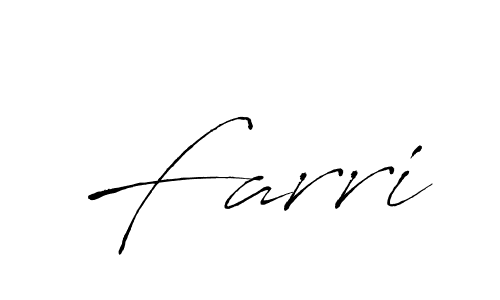 Use a signature maker to create a handwritten signature online. With this signature software, you can design (Antro_Vectra) your own signature for name Farri. Farri signature style 6 images and pictures png