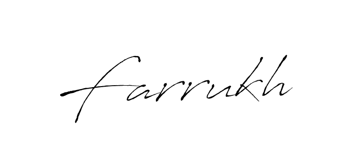 Make a beautiful signature design for name Farrukh. With this signature (Antro_Vectra) style, you can create a handwritten signature for free. Farrukh signature style 6 images and pictures png