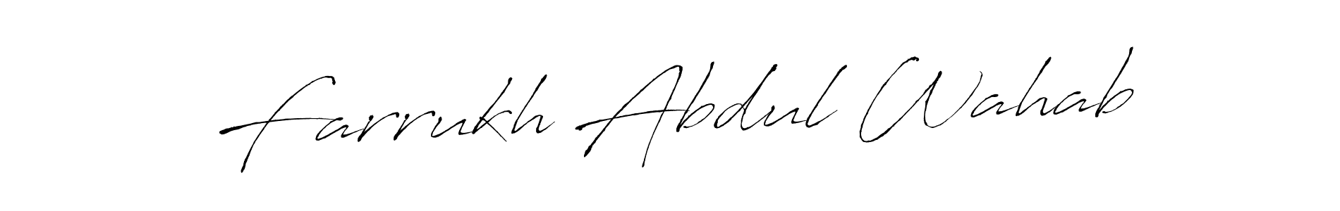 Make a beautiful signature design for name Farrukh Abdul Wahab. Use this online signature maker to create a handwritten signature for free. Farrukh Abdul Wahab signature style 6 images and pictures png