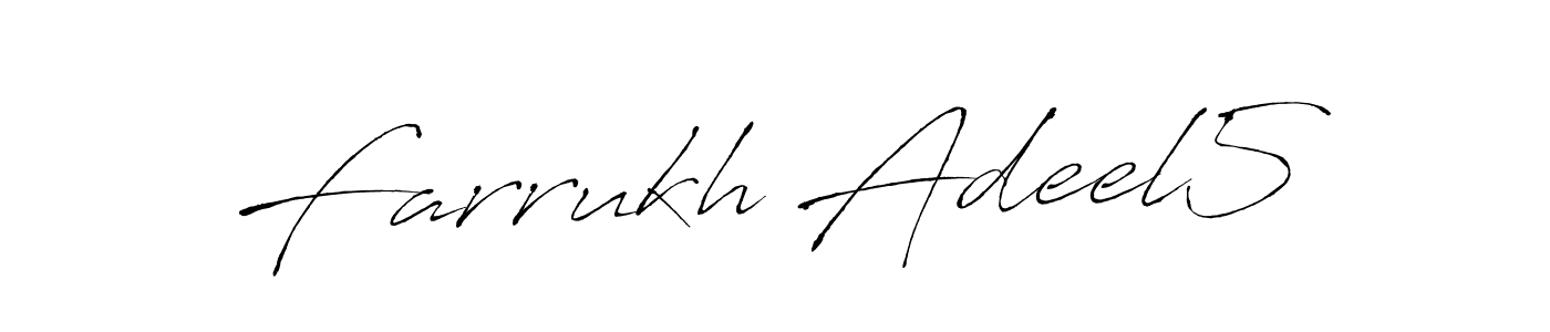 Create a beautiful signature design for name Farrukh Adeel5. With this signature (Antro_Vectra) fonts, you can make a handwritten signature for free. Farrukh Adeel5 signature style 6 images and pictures png