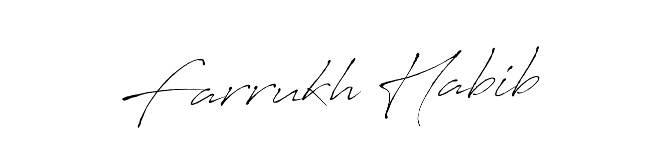 Also we have Farrukh Habib name is the best signature style. Create professional handwritten signature collection using Antro_Vectra autograph style. Farrukh Habib signature style 6 images and pictures png