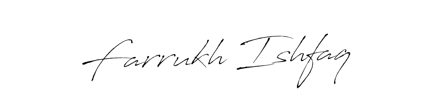 Make a beautiful signature design for name Farrukh Ishfaq. With this signature (Antro_Vectra) style, you can create a handwritten signature for free. Farrukh Ishfaq signature style 6 images and pictures png