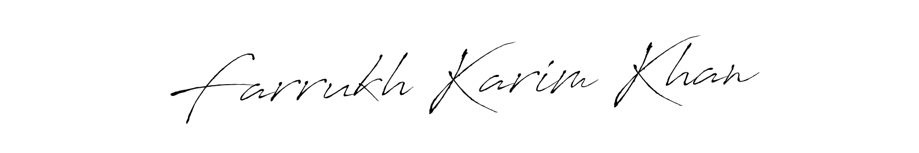 This is the best signature style for the Farrukh Karim Khan name. Also you like these signature font (Antro_Vectra). Mix name signature. Farrukh Karim Khan signature style 6 images and pictures png