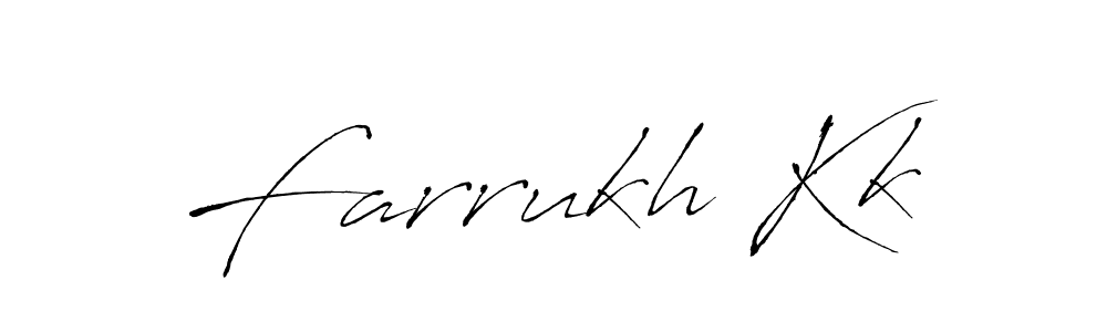 Create a beautiful signature design for name Farrukh Kk. With this signature (Antro_Vectra) fonts, you can make a handwritten signature for free. Farrukh Kk signature style 6 images and pictures png