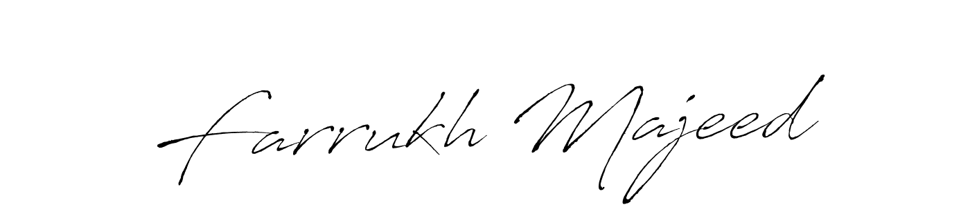 Design your own signature with our free online signature maker. With this signature software, you can create a handwritten (Antro_Vectra) signature for name Farrukh Majeed. Farrukh Majeed signature style 6 images and pictures png