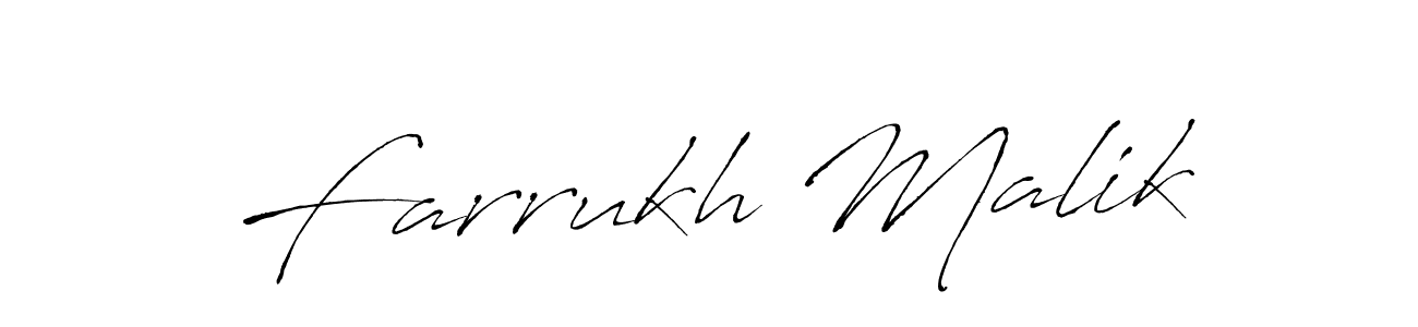 Create a beautiful signature design for name Farrukh Malik. With this signature (Antro_Vectra) fonts, you can make a handwritten signature for free. Farrukh Malik signature style 6 images and pictures png