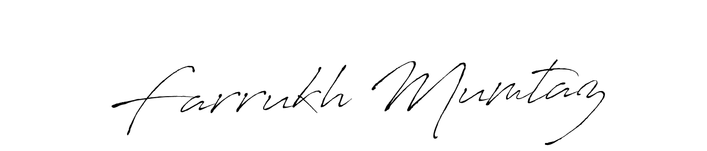 Create a beautiful signature design for name Farrukh Mumtaz. With this signature (Antro_Vectra) fonts, you can make a handwritten signature for free. Farrukh Mumtaz signature style 6 images and pictures png