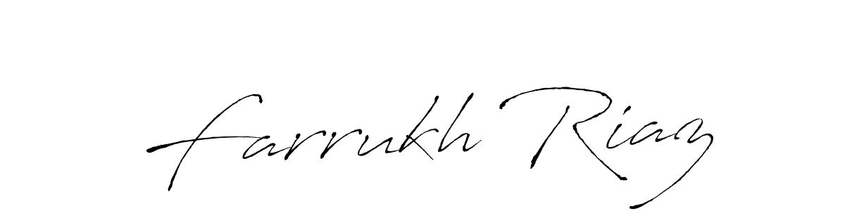 Design your own signature with our free online signature maker. With this signature software, you can create a handwritten (Antro_Vectra) signature for name Farrukh Riaz. Farrukh Riaz signature style 6 images and pictures png