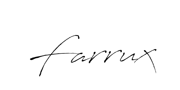 Create a beautiful signature design for name Farrux. With this signature (Antro_Vectra) fonts, you can make a handwritten signature for free. Farrux signature style 6 images and pictures png