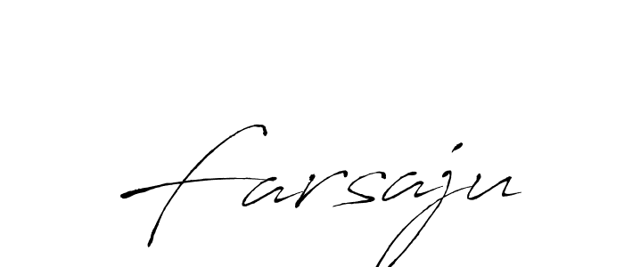 Use a signature maker to create a handwritten signature online. With this signature software, you can design (Antro_Vectra) your own signature for name Farsaju. Farsaju signature style 6 images and pictures png