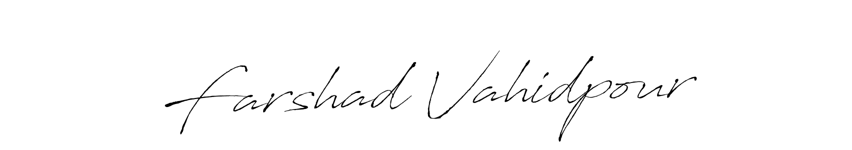 Farshad Vahidpour stylish signature style. Best Handwritten Sign (Antro_Vectra) for my name. Handwritten Signature Collection Ideas for my name Farshad Vahidpour. Farshad Vahidpour signature style 6 images and pictures png