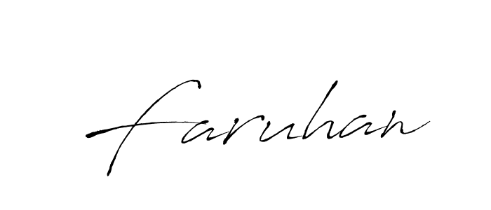 The best way (Antro_Vectra) to make a short signature is to pick only two or three words in your name. The name Faruhan include a total of six letters. For converting this name. Faruhan signature style 6 images and pictures png